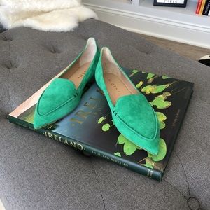 M. Gemi Green Suede Flats Size 6